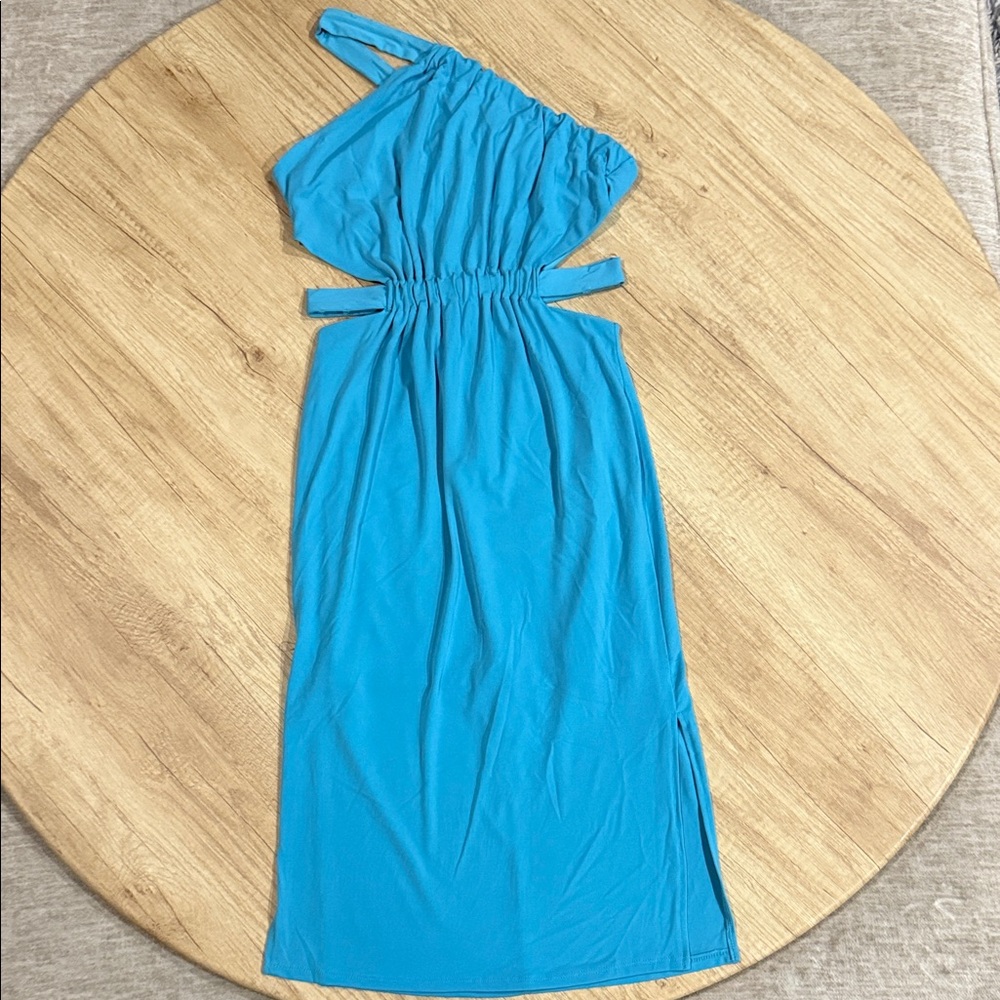 Forever 21 Vibrant Blue One-Shoulder Dress